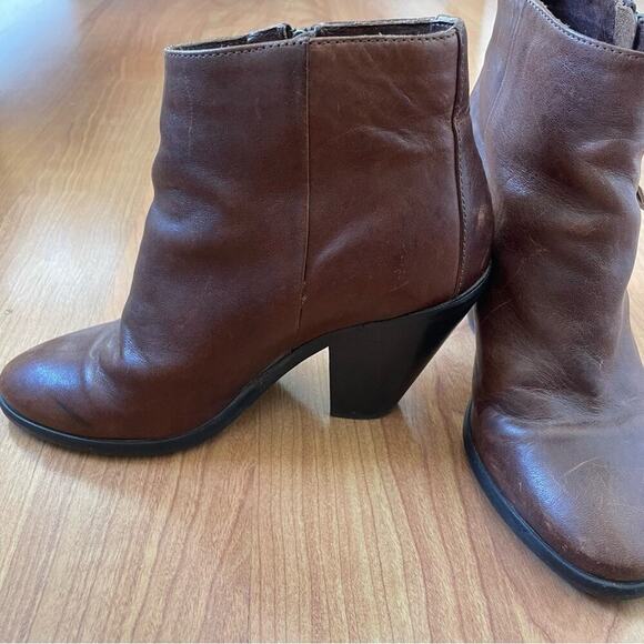 All Saints Western Paget Ankle Booties in Brown Leather Woman’s Size 37 or 6.5/7 - Picture 5 of 11